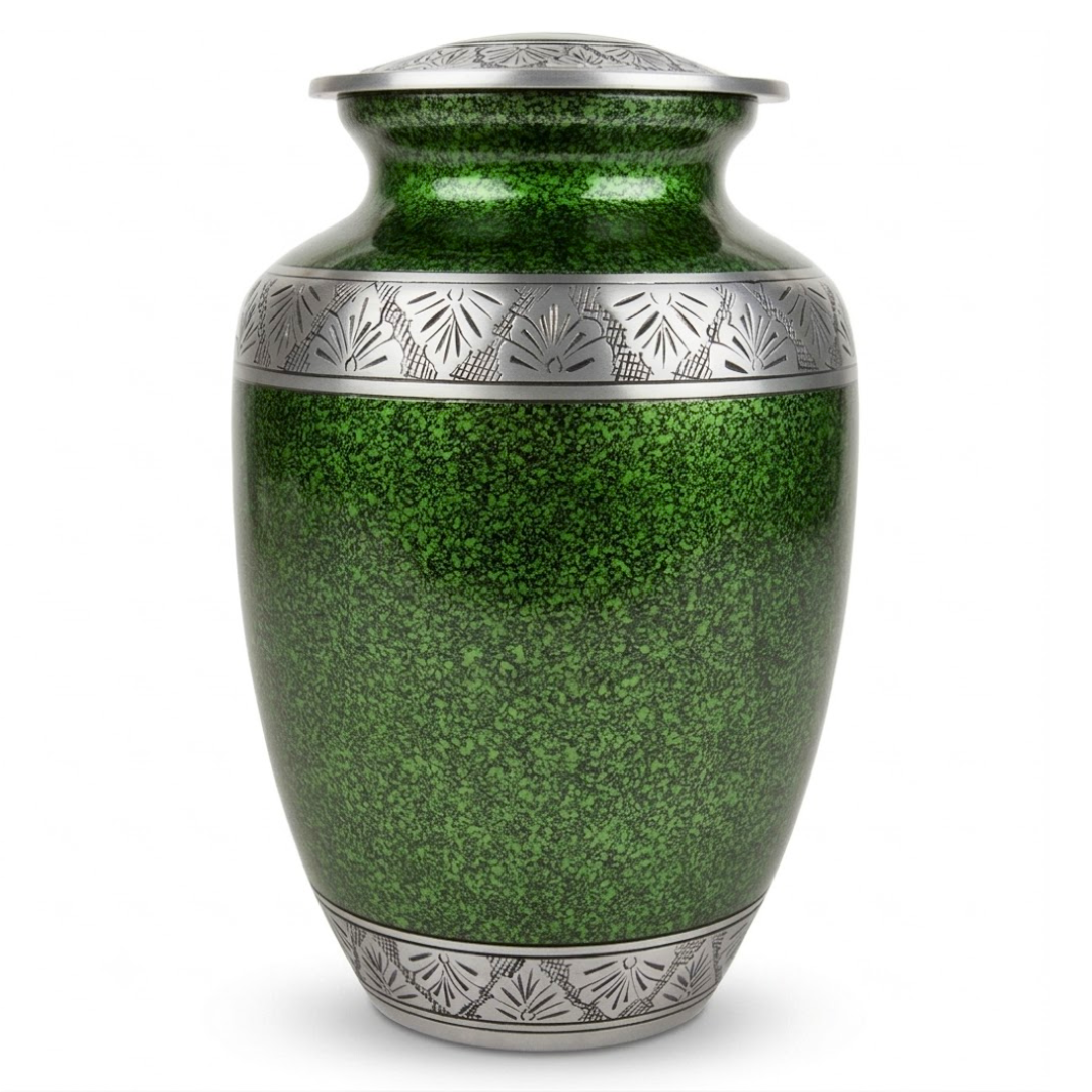 Lively Leaves Green Adult Urn - Extra Large