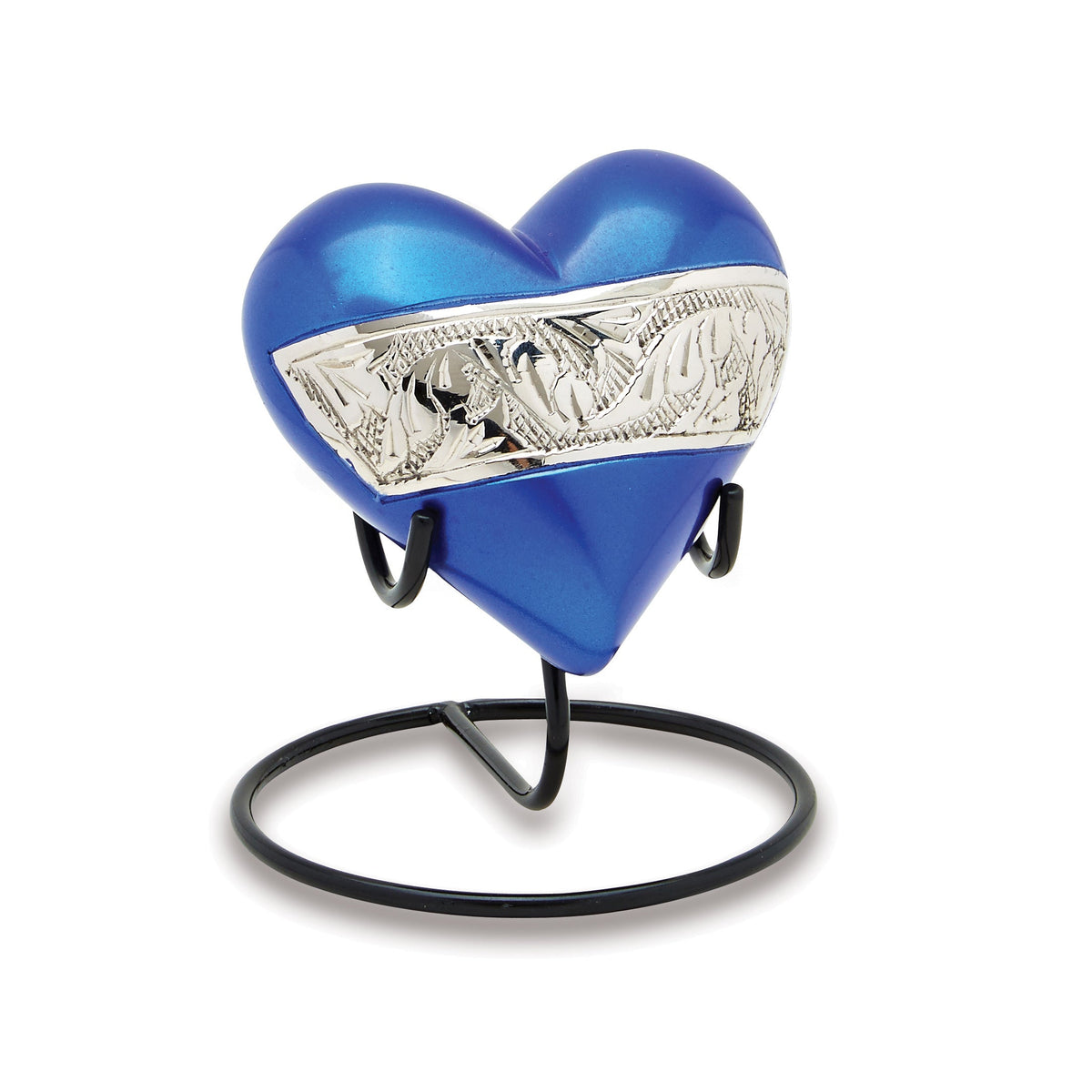 Berkshire Silver Blue Keepsake Mini Urn Heart