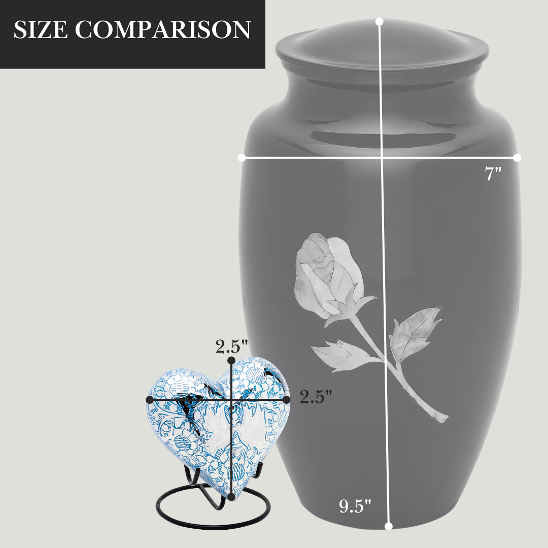 Blue Loving Doves Keepsake Heart