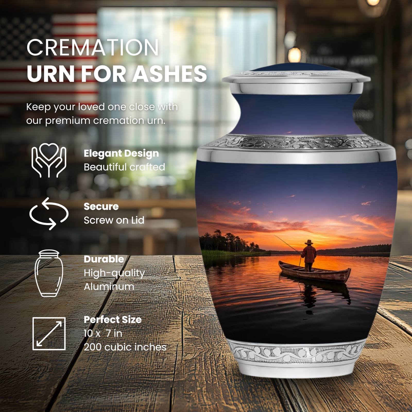 Fisherman - Adult Cremation Urn