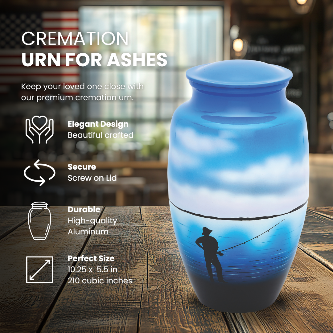 Fisherman Adult Cremation Urn