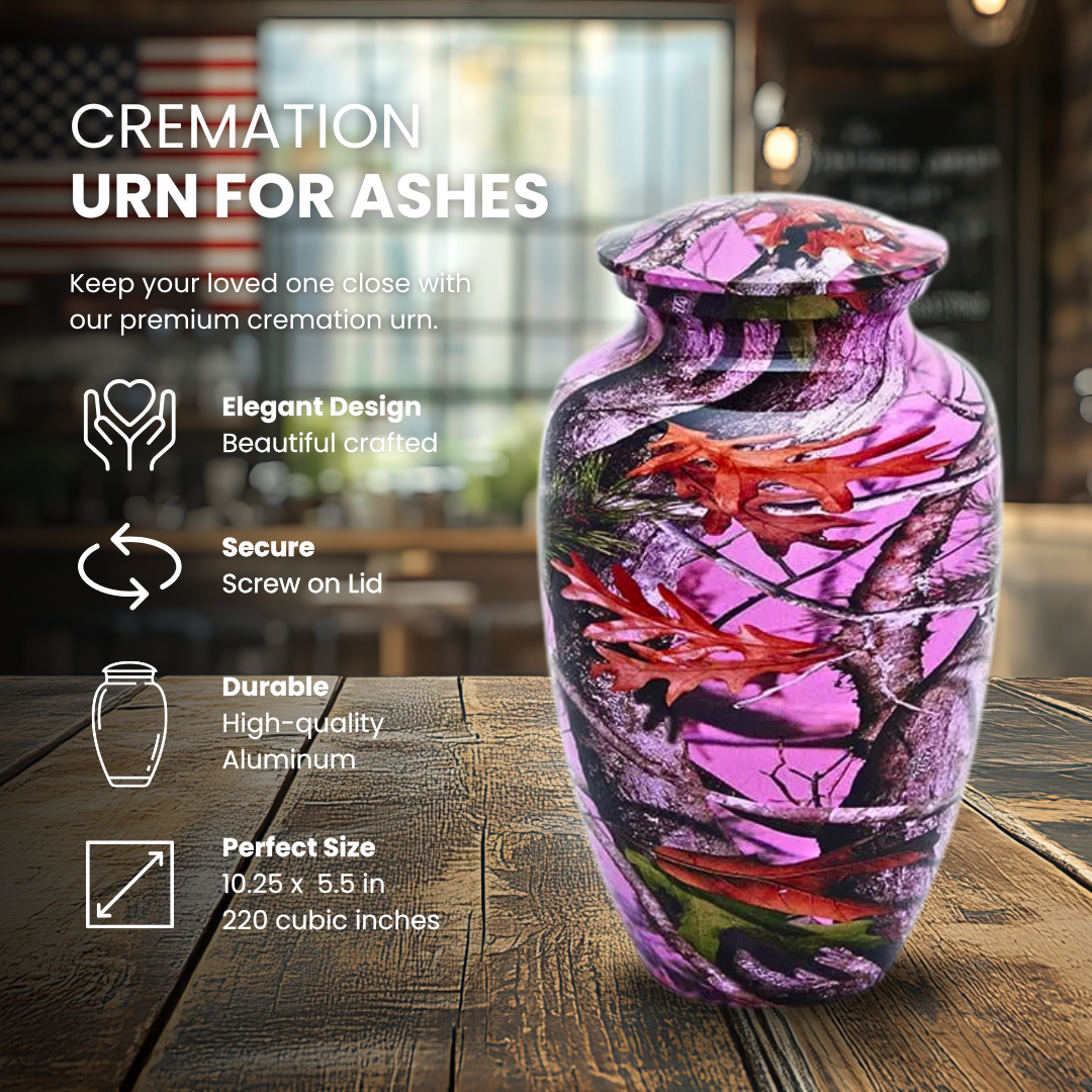 Pink Camo Adult Urn