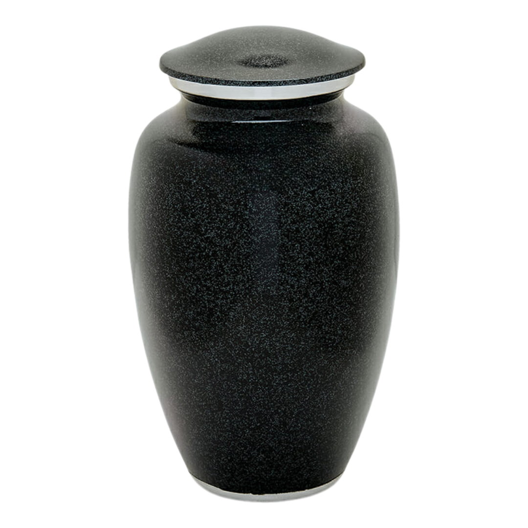 Black Granite Urn - Adult Cremation Urn For Ashes