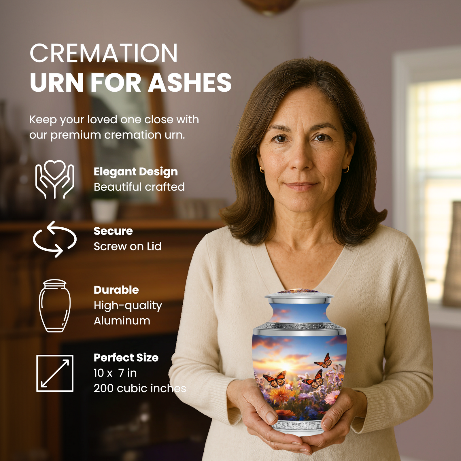 Butterflies - Adult Cremation Urn