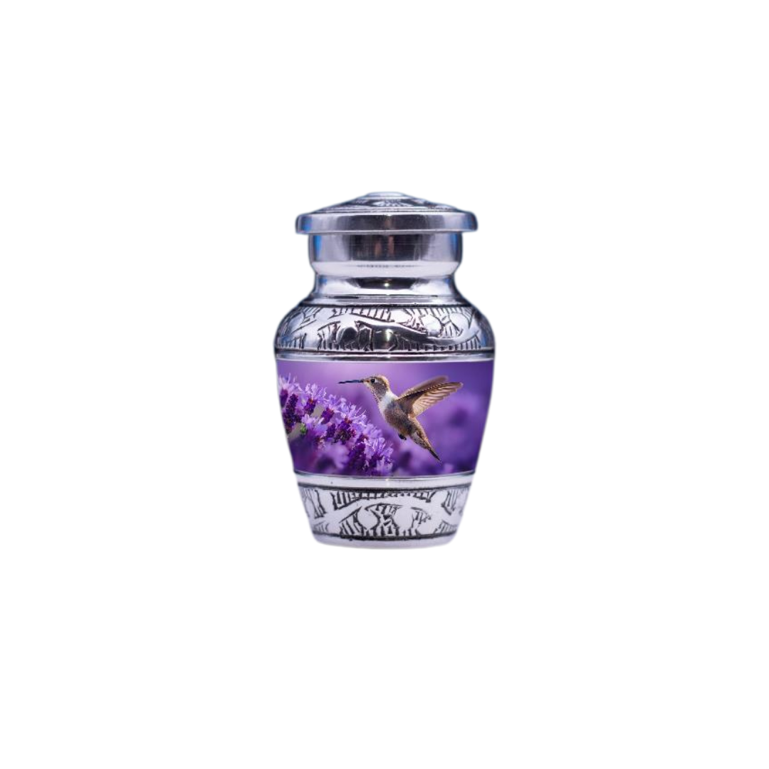 Hummingbird - Purple - Keepsake Urn