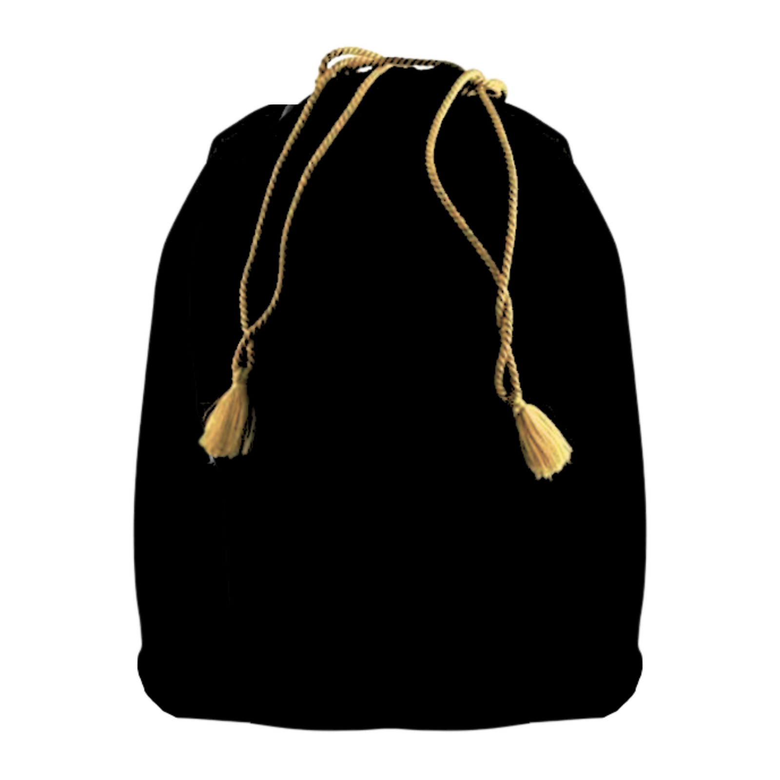 Velvet Bag - Adult Urn - Black with Gold Tassels