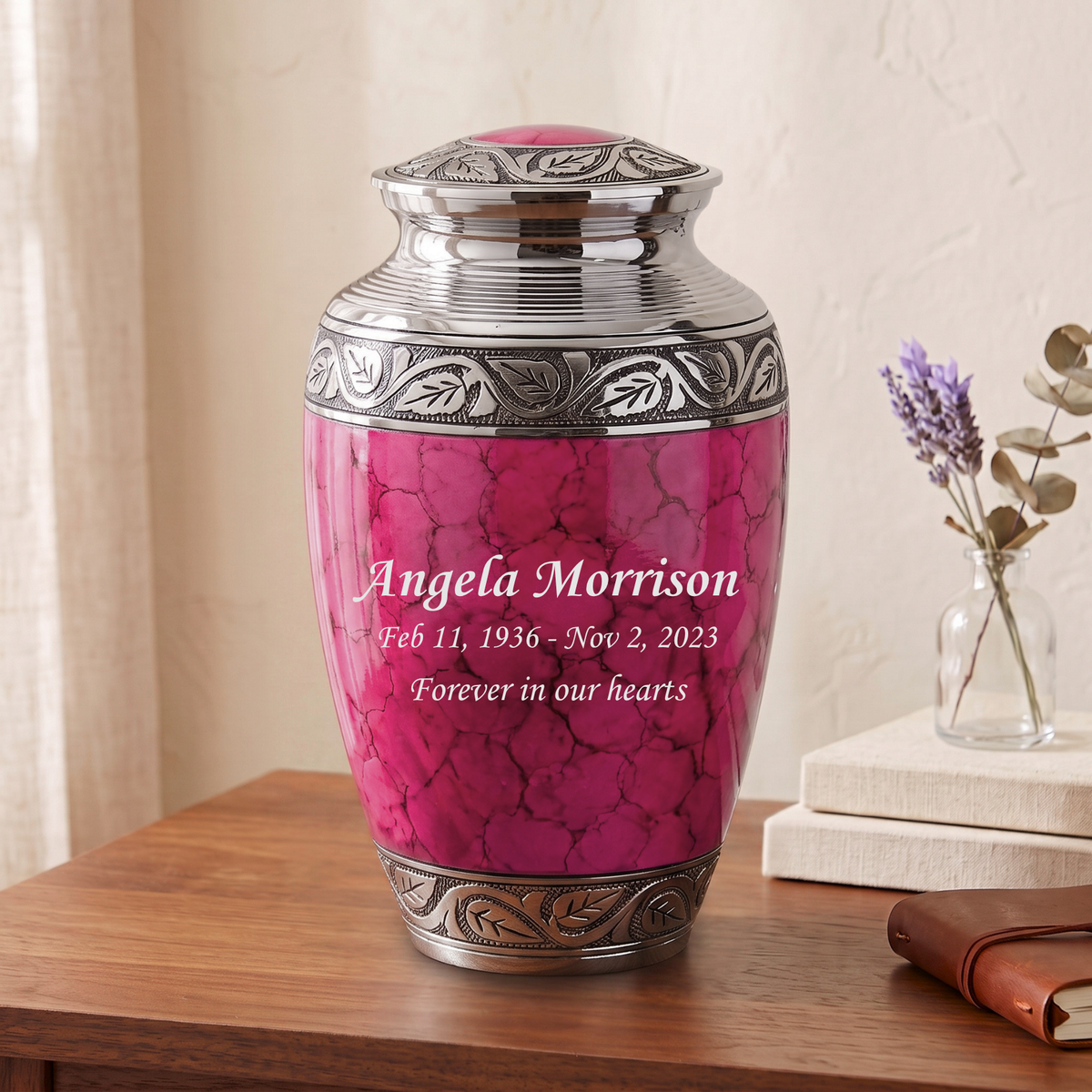 Grecian Pink - Brass Cremation Urn