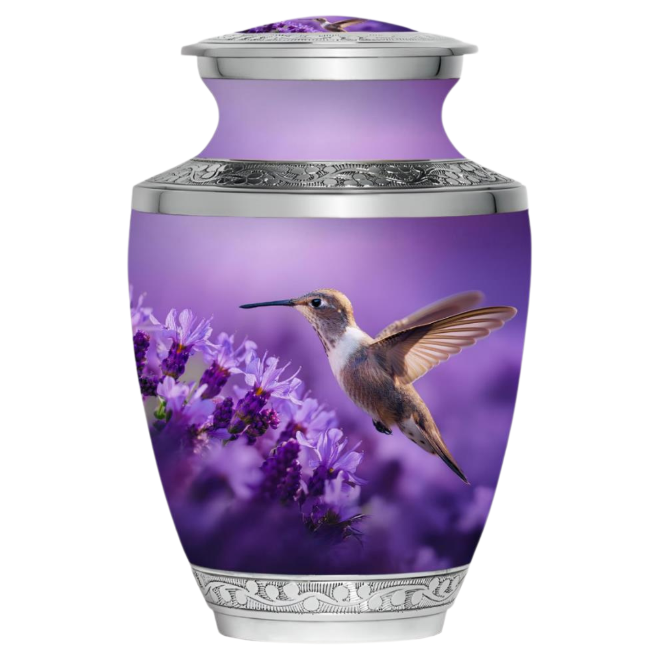 Hummingbird - Purple - Adult Cremation Urn