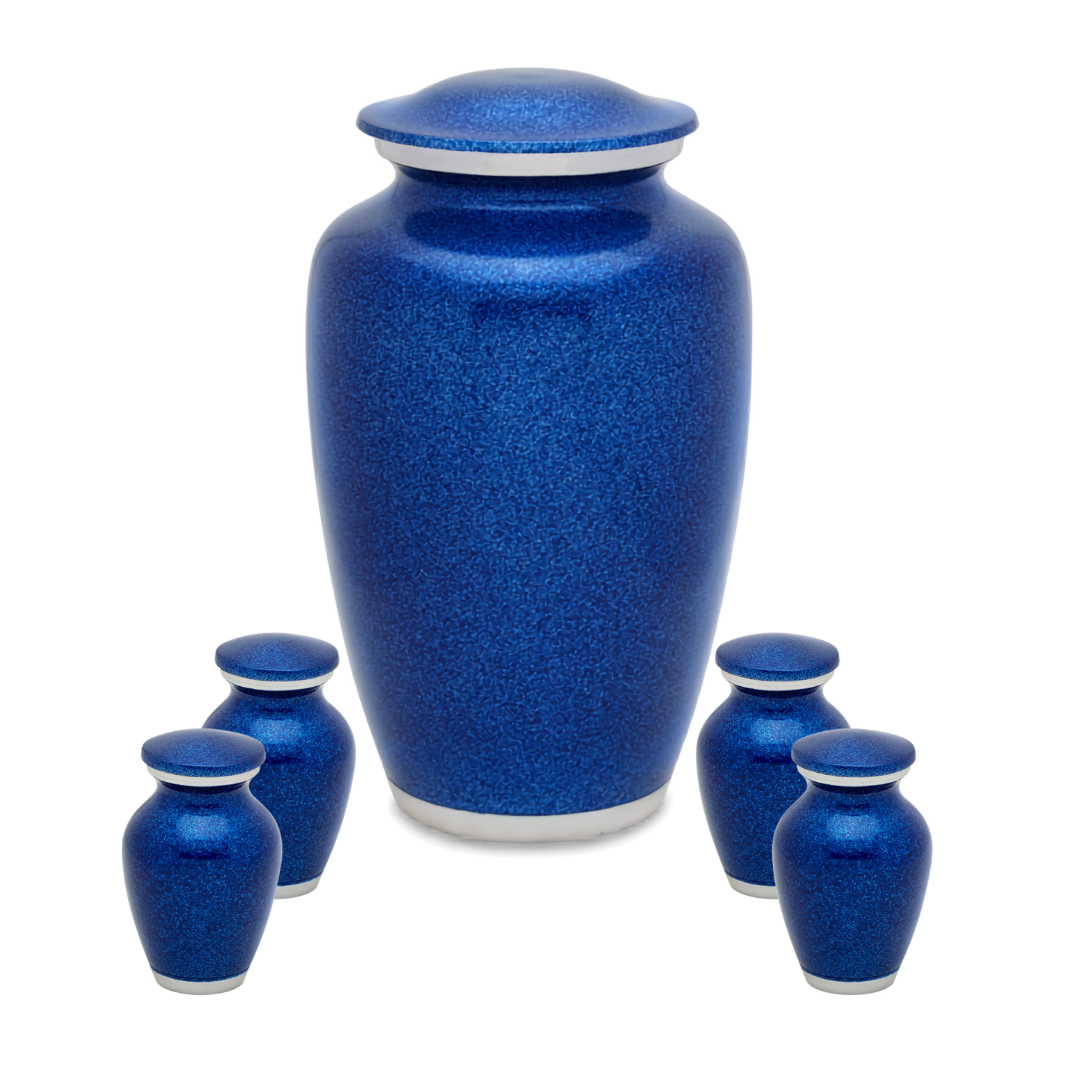 Blue Pearl Adult with 4 token urns