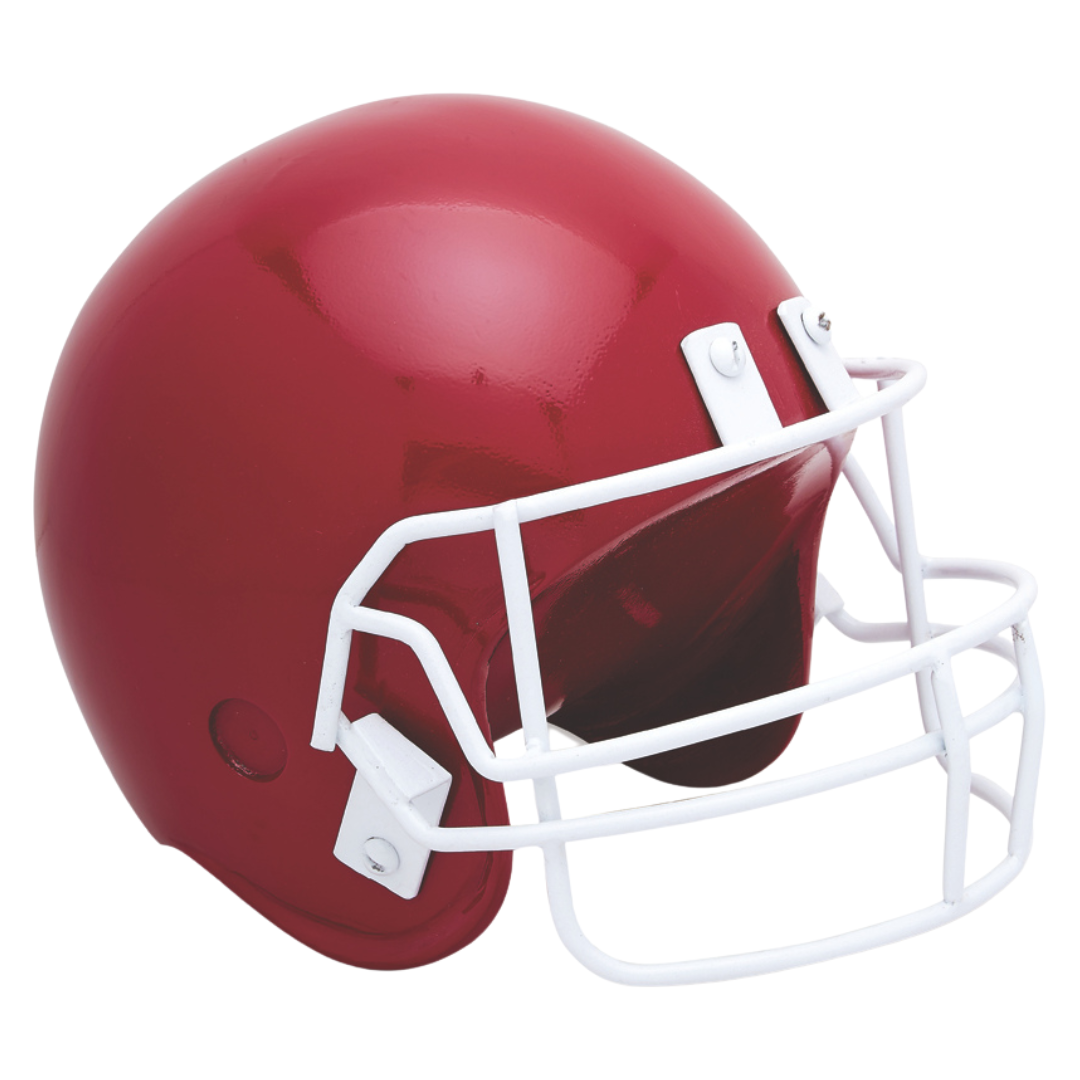 Crimson N White Football Helmet Urn