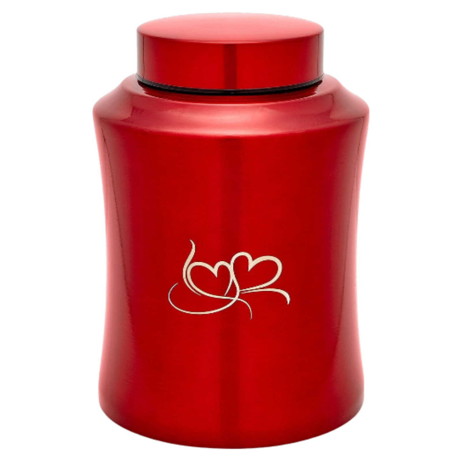 Stainless Steel Two Hearts Adult Urn