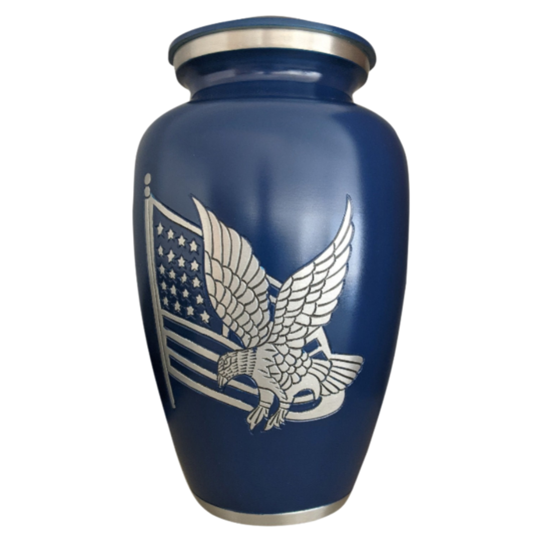 Blue American Pride Adult Urn