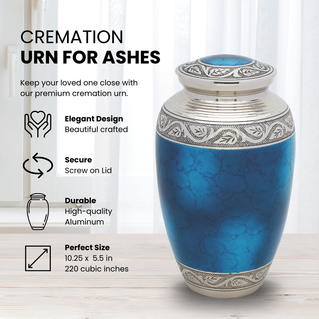 Grecian Blue Adult Urn