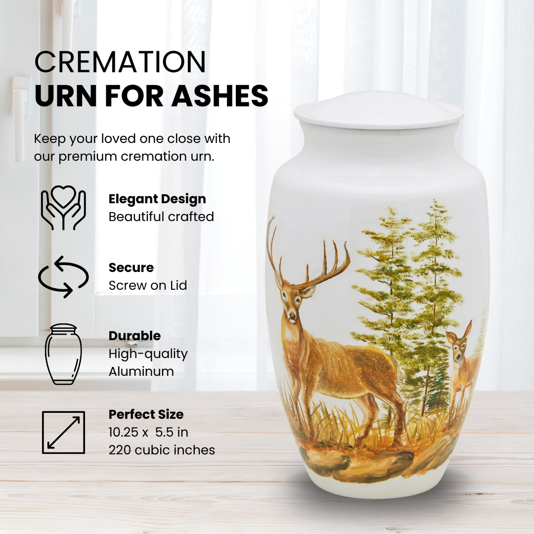 Two Deer Adult Cremation Urn