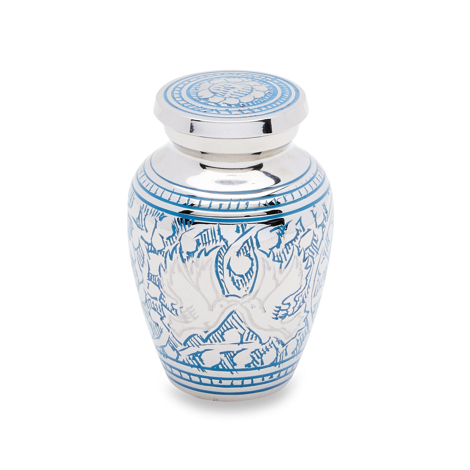 Blue Loving Doves Token Urn