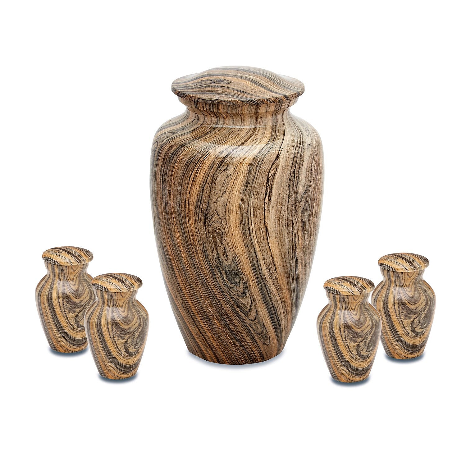 Weathered Woody Adult Urn with 4 tokens