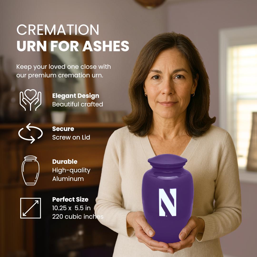Northwestern Adult Cremation Urn - Urns For Ashes™ - Urn For Human Ashes