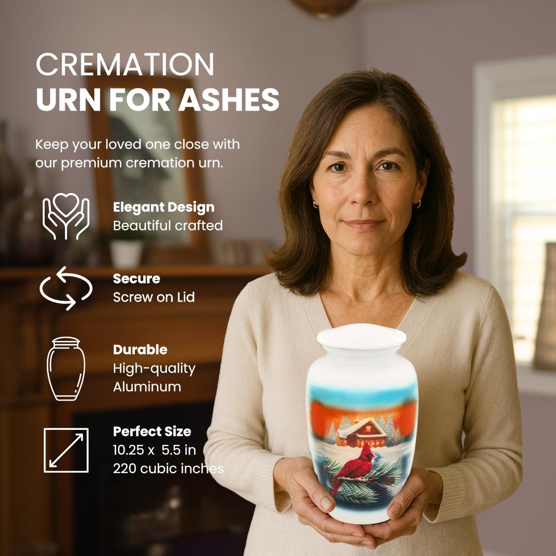 Cardinal Adult Urn