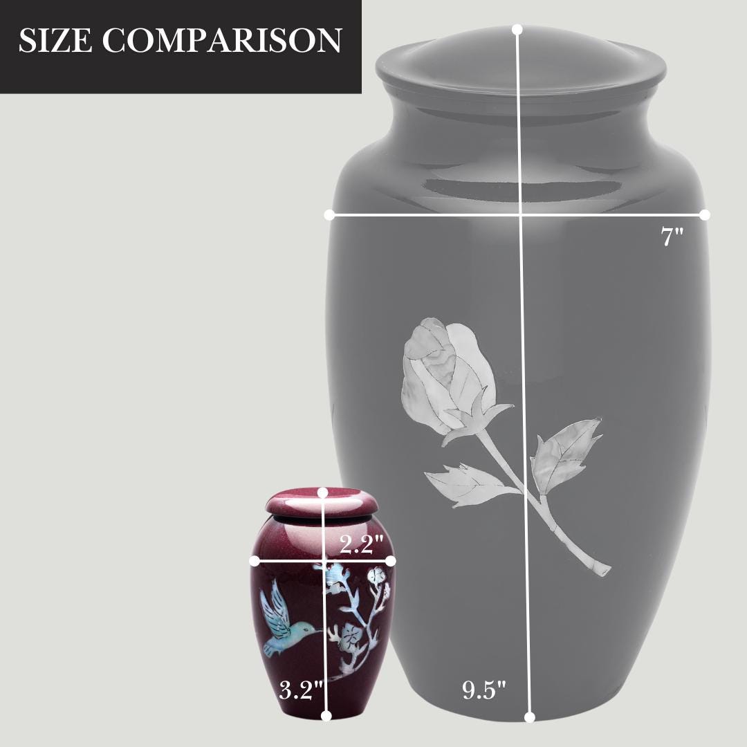 Burgundy Hummingbird Token Urn