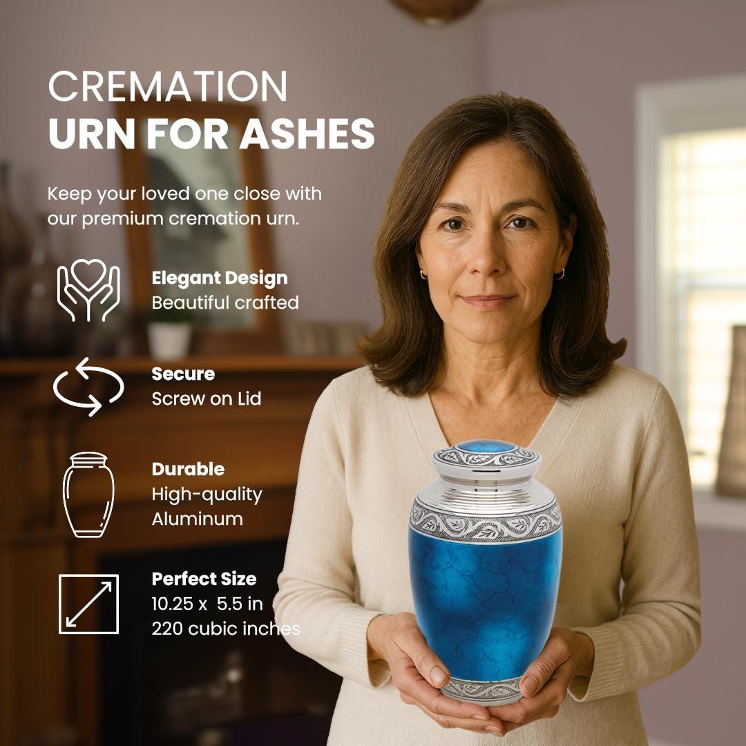 Mediterranean Mystic Blue Adult Urn