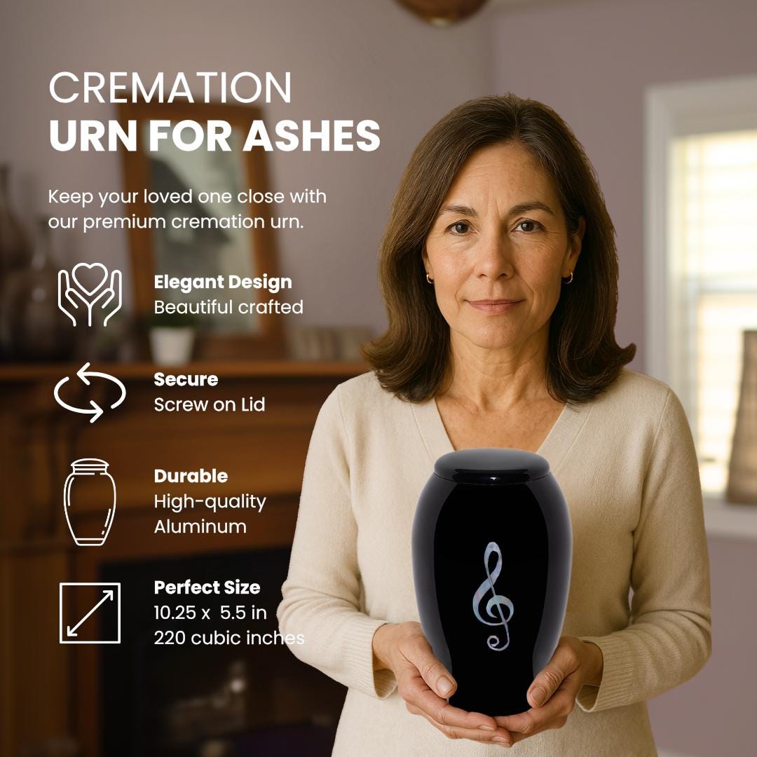 Ebony n Ivory Adult Cremation Urn