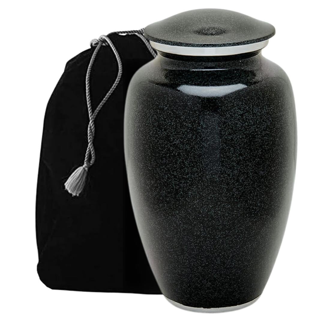 Black Granite Urn - Adult Cremation Urn For Ashes