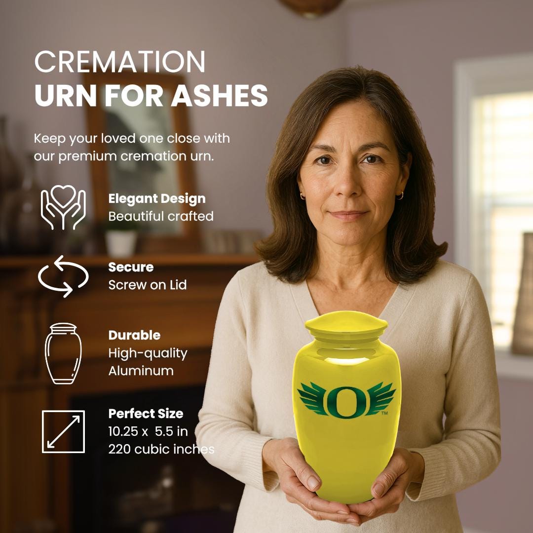 University of Oregon Winged O Adult Cremation Urn