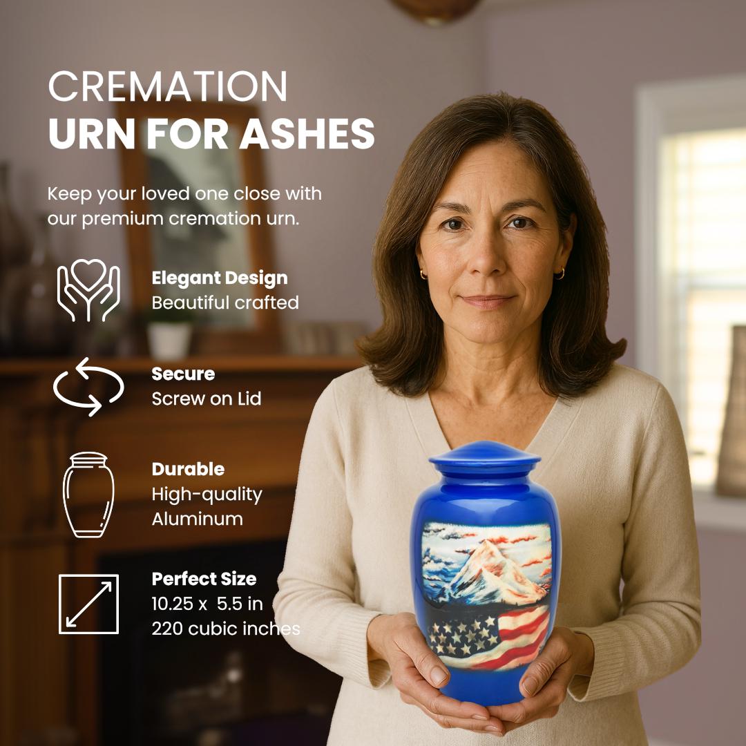 Blue Patriots Peak Adult Urn