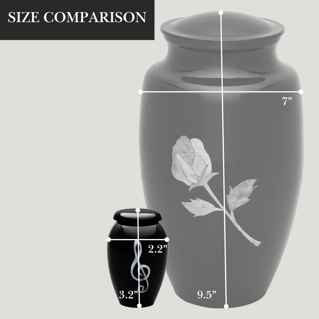 Ebony & Ivory - Cremation Keepsake - Mother of Pearl