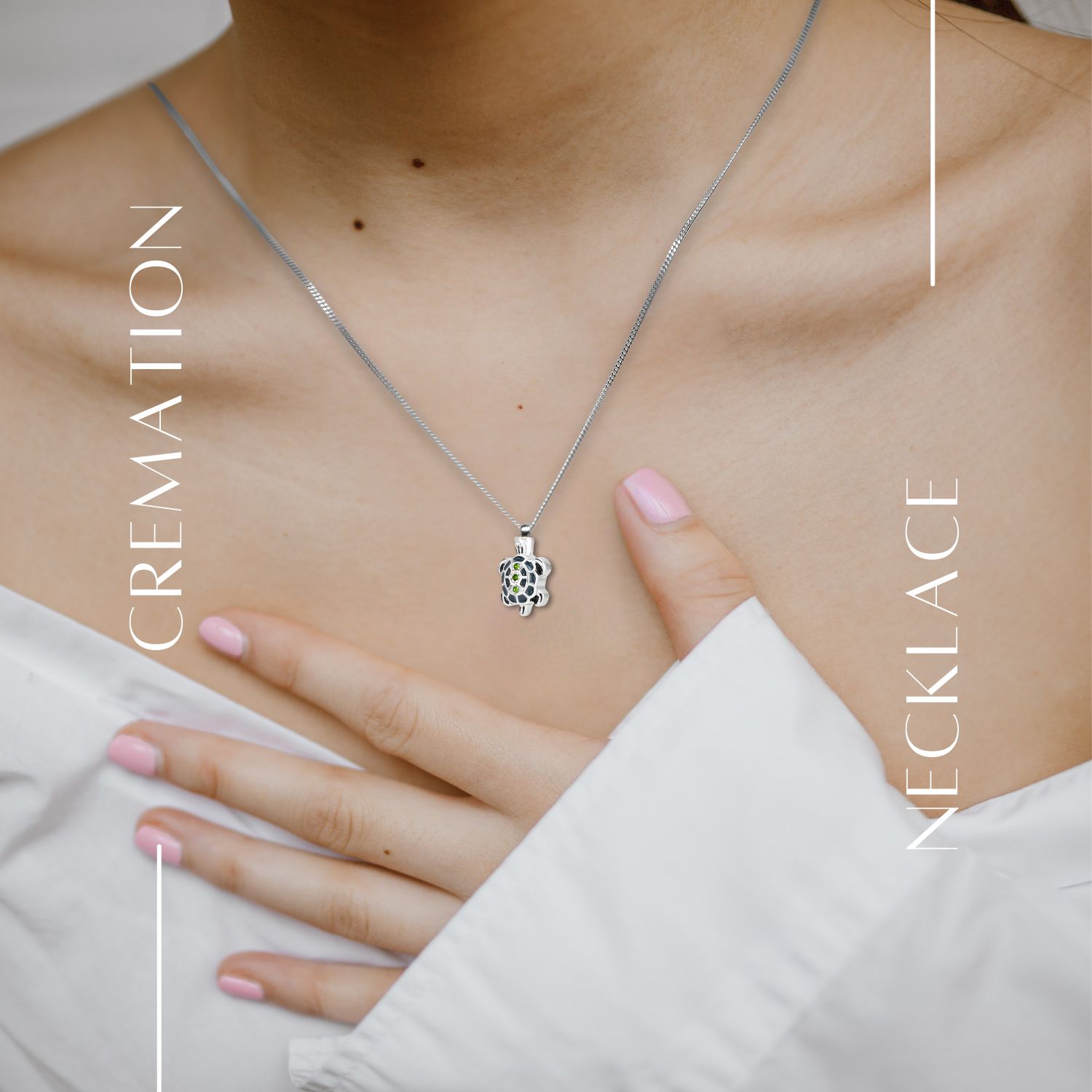 Sea Turtle Pendant - Cremation Necklace