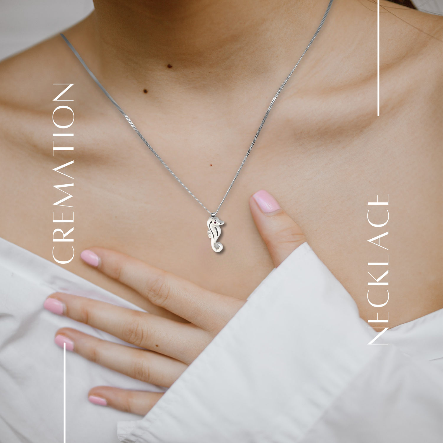 Seahorse Pendant - Cremation Necklace
