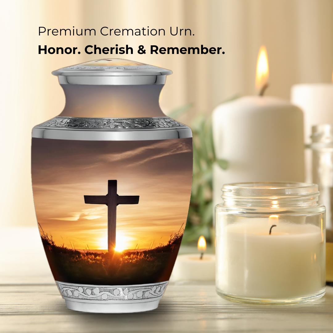 Transcendent Cross - Adult Cremation Urn