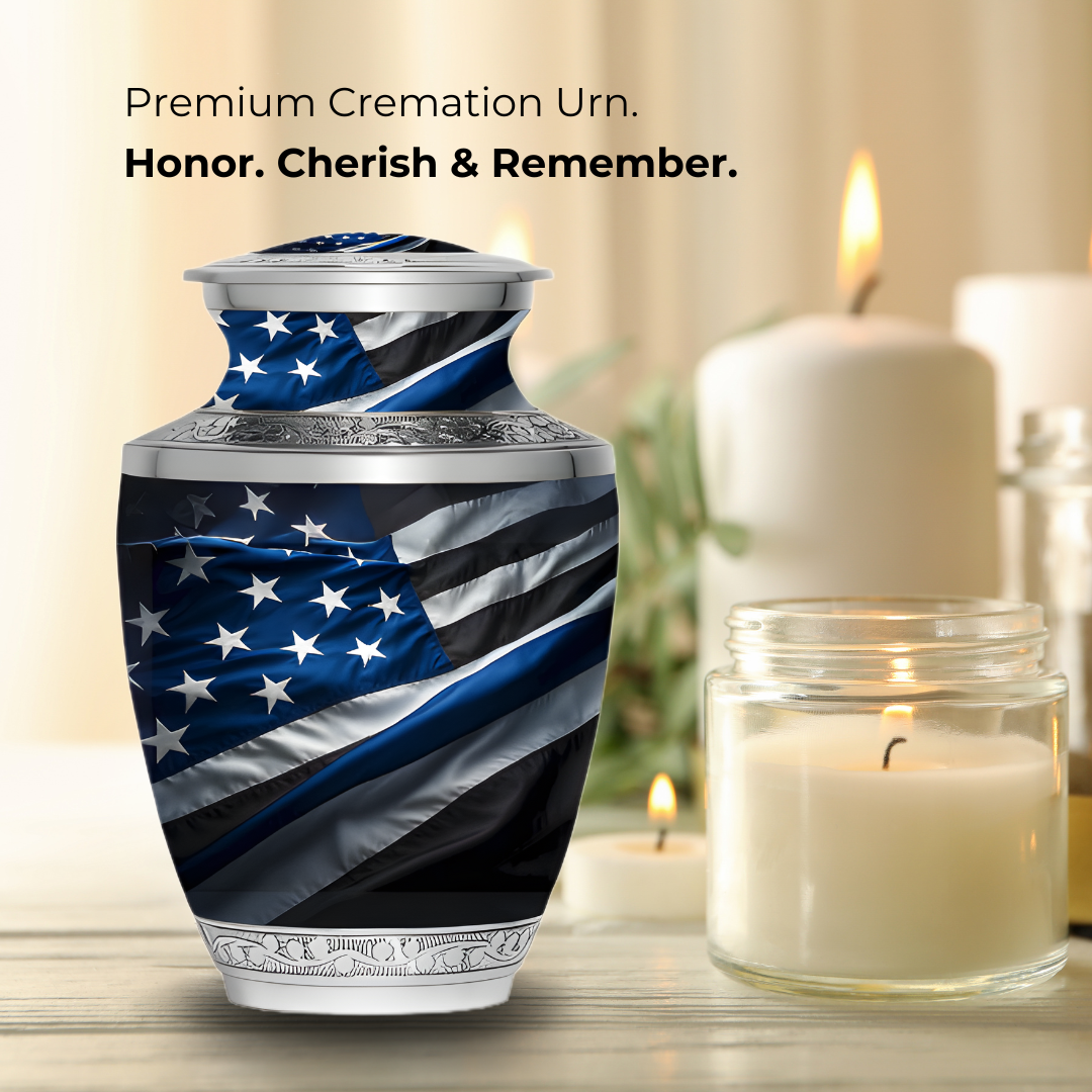 First Responder - Police (Blue) - Adult Cremation Urn