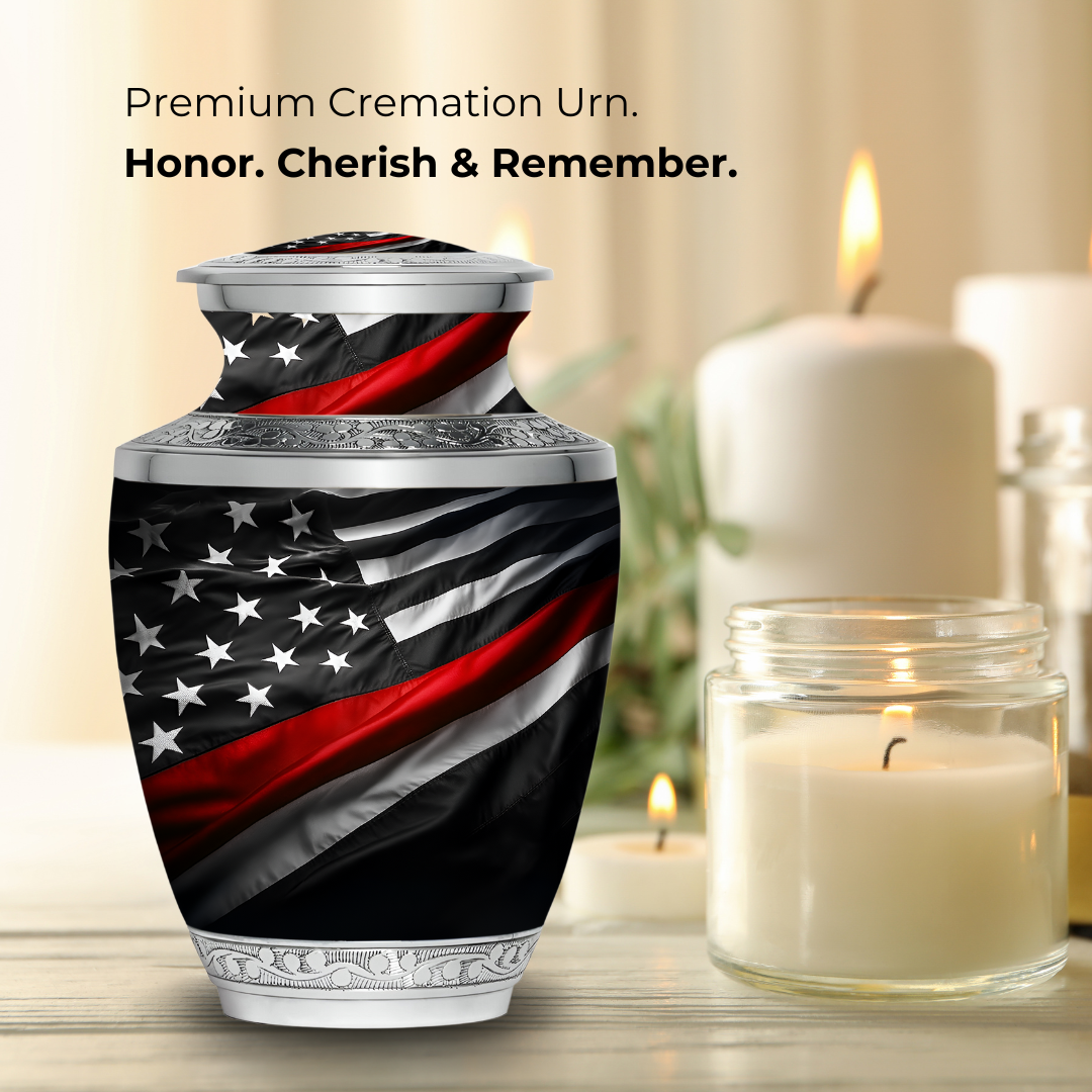 First Responder - Firefighter (Red) - Adult Cremation Urn