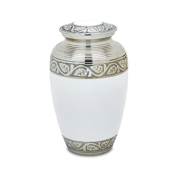 Grecian - White - Adult Cremation Urn