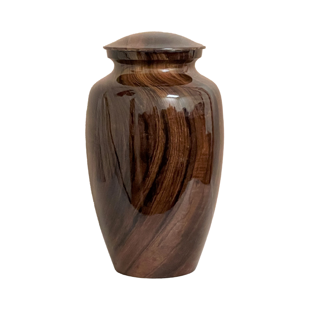 Brazilian Rose Wood - Adult Cremation Urn (Aluminum)