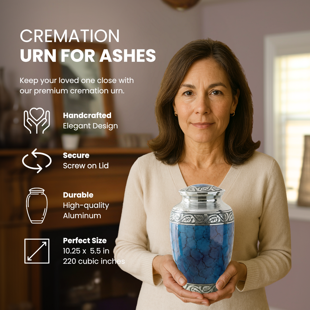 Grecian Blue Adult Urn