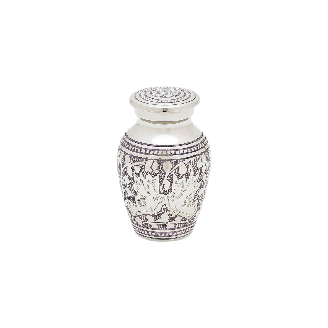 Purple Loving Doves Keepsake Mini Urn Mini Urn