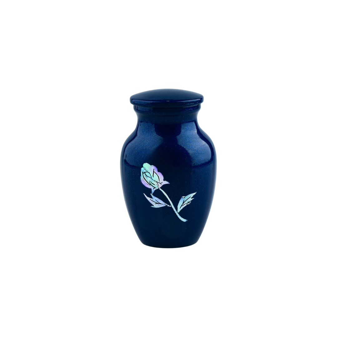 Blue Rose - Cremation Keepsake - Mother of Pearl