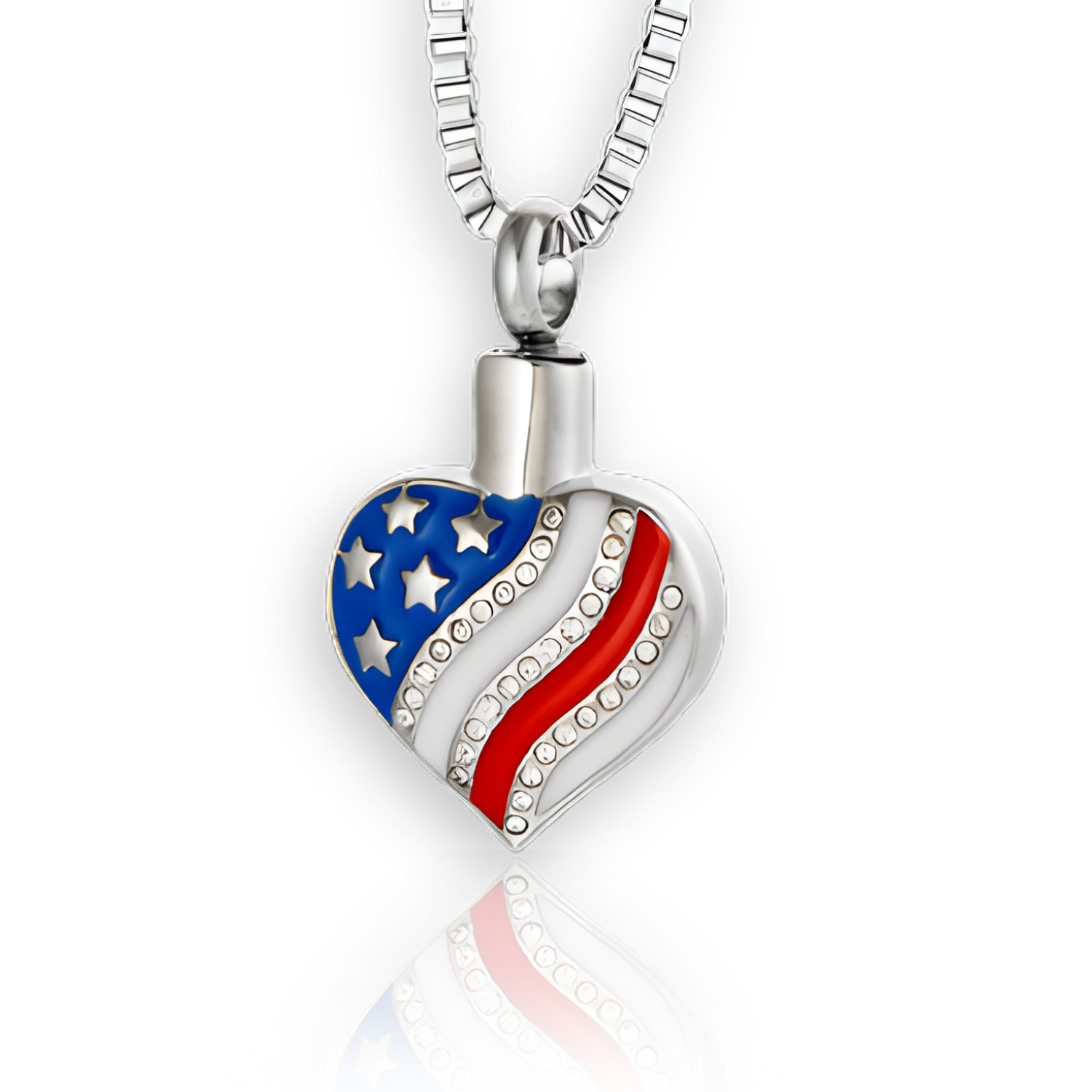 American Flag Pendant - Cremation Necklace
