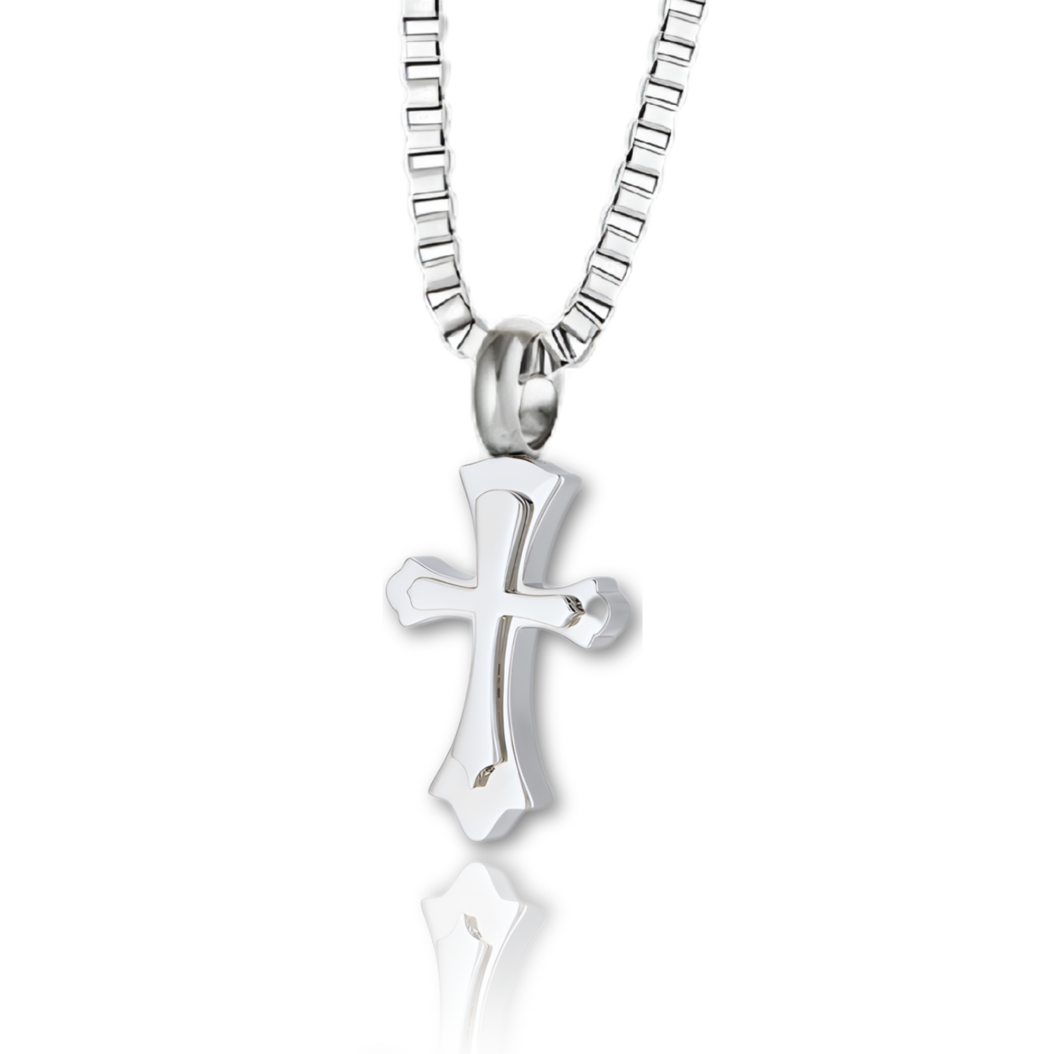 Stacked Cross Pendant - Cremation Necklace