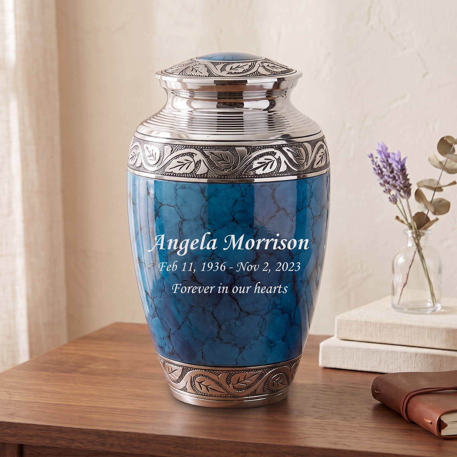 Grecian Blue Adult Urn