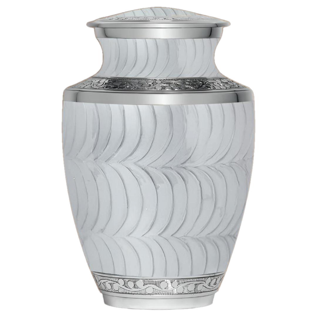Pearl White - Adult Cremation Urn