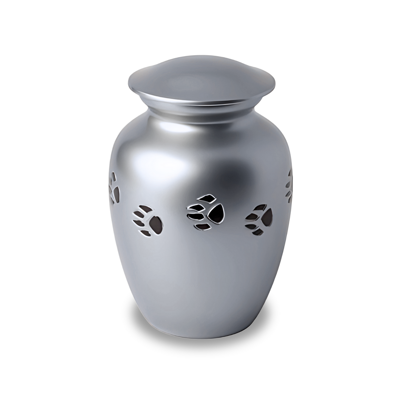 Paw Prints - Pet Cremation Urn - Silver - Medium