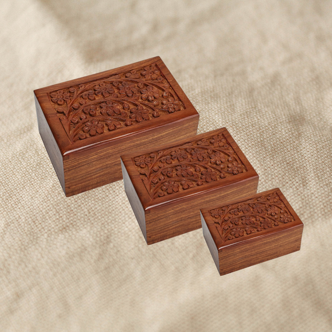Wood Pet Cremation Urn - Small, Medium, Large