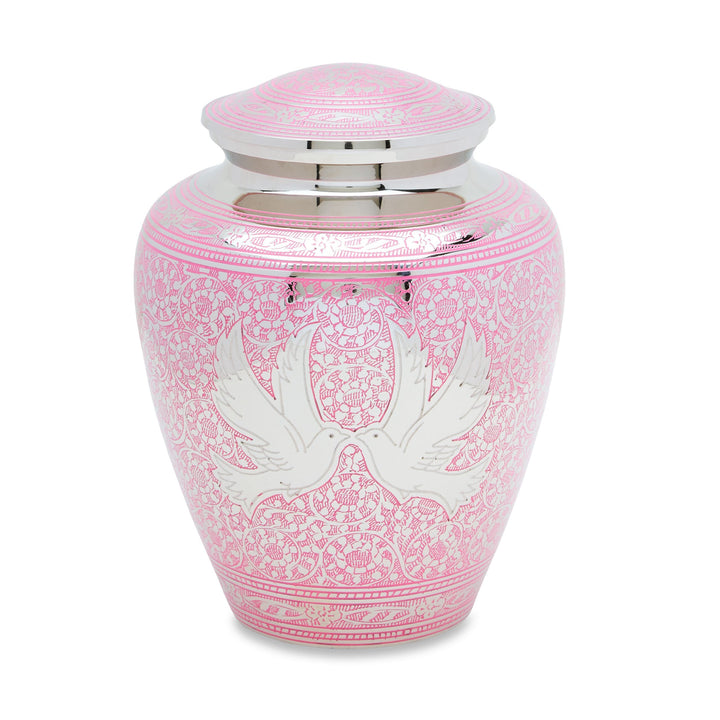 Pink Loving Doves Adult Urn image 0