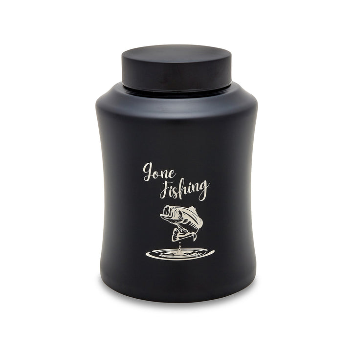 Stainless Steel Gone Fishing Adult Urn image 0