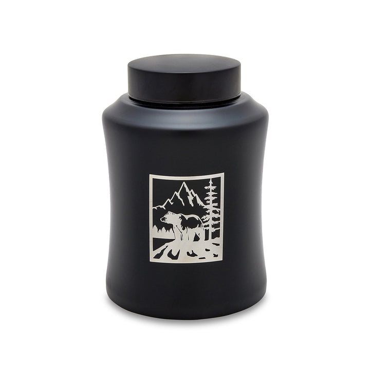 Stainless Steel Black Bear Adult Urn image 0