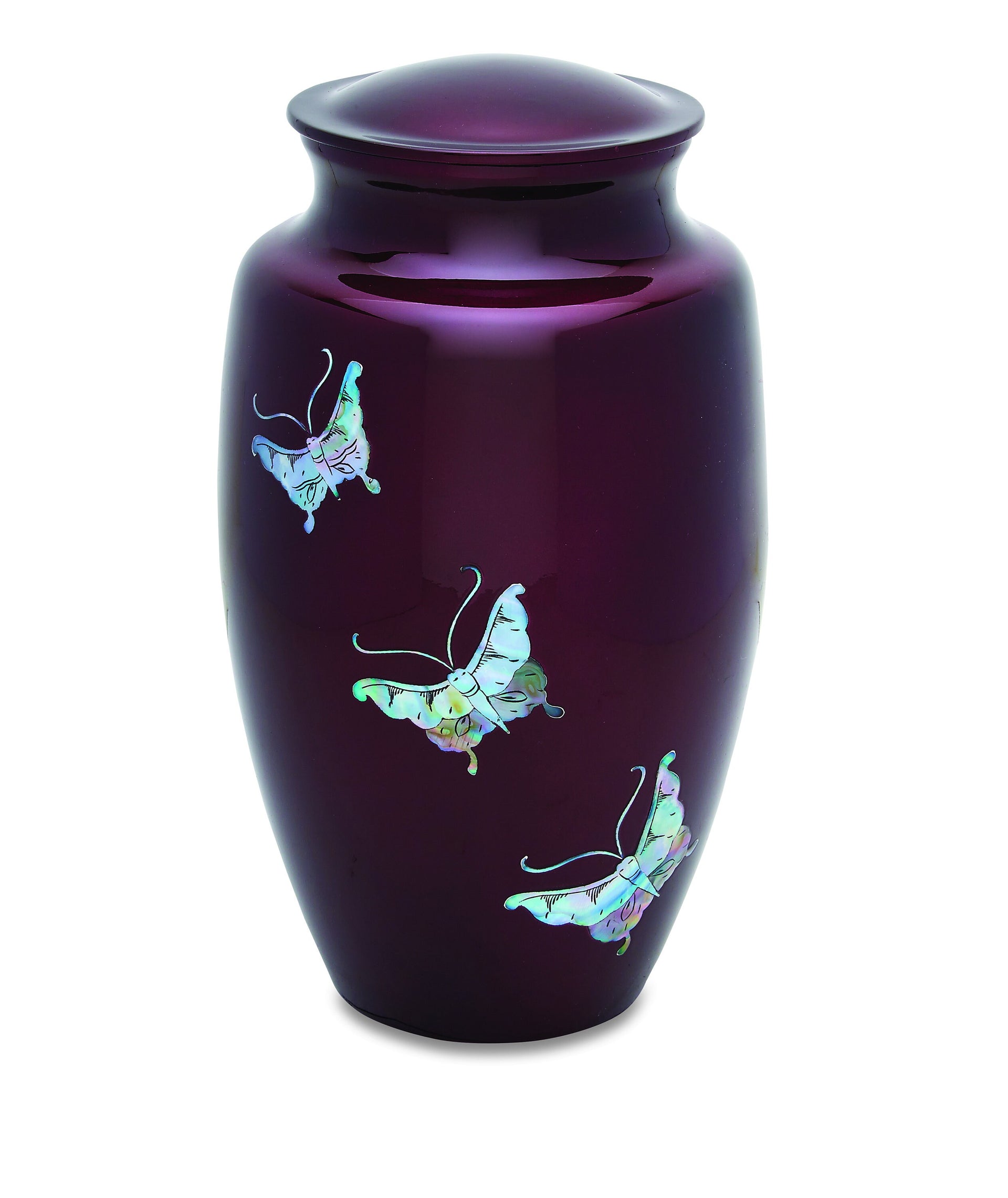 Butterfly Tranquility - Adult Cremation Urn For Ashes - Mother of Pearl