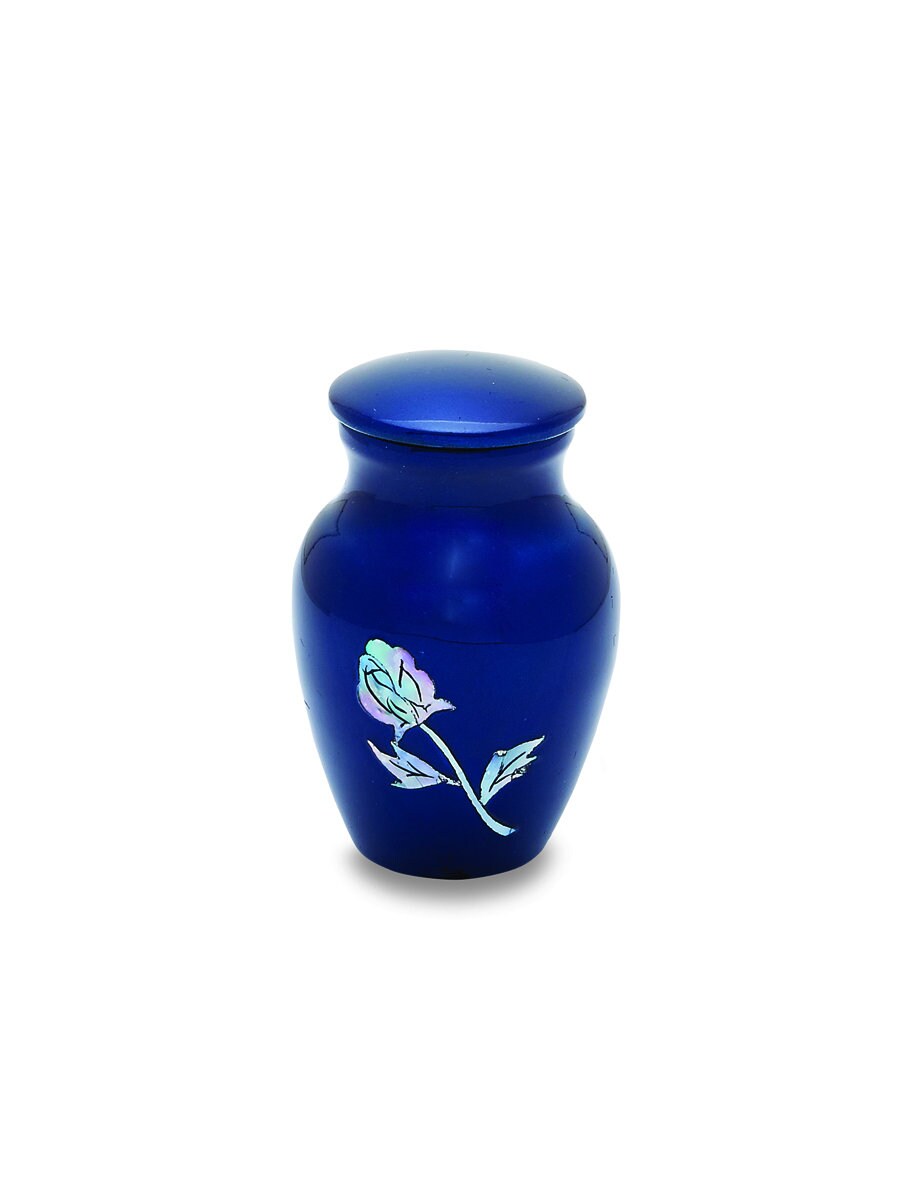 Blue Rose - Cremation Keepsake - Mother of Pearl